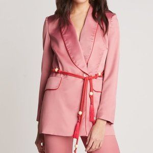 Choosy Colette Blazer Pink/Red Silk w/ Tassels